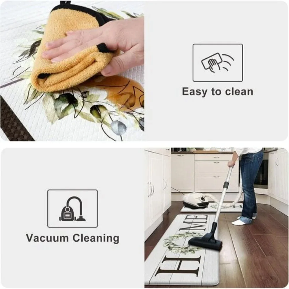 New 2Pcs Kitchen Mat, Anti-Fatigue Non-Skid Waterproof Comfort Rugs for Floor